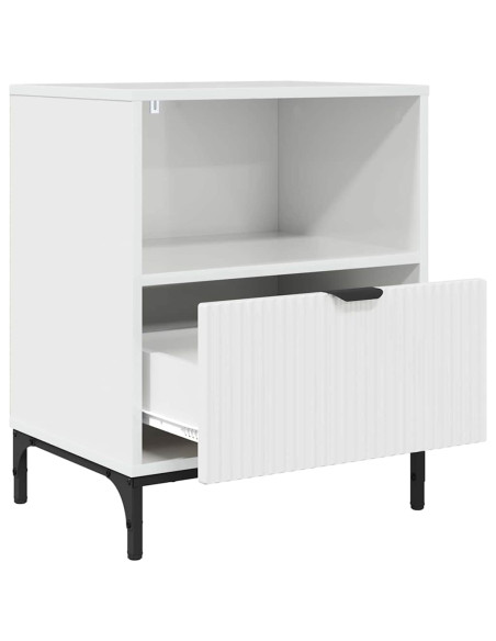 Comodini 2 pcs Bianco lucido 49 x 36 x 61 cm Legno multistrato