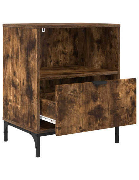 Comodino Rovere fumo 49 x 36 x 61 cm Legno multistrato
