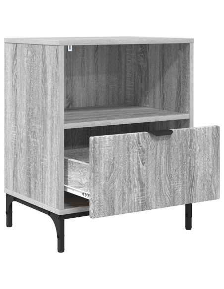 Comodino Grigio sonoma 49 x 36 x 61 cm Legno multistrato