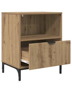 Comodini con cassetto 2 pcs rovere artigianale 49 x 36 x 61 cm
