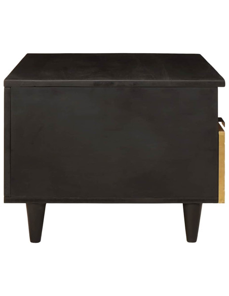 Tavolino da salotto with Drawer Nero e Oro 80 x 54 x 40 cm