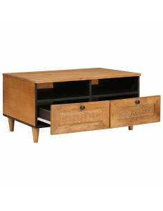 Tavolino da salotto con cassetto Marrone chiaro 80 x 54 x 40 cm