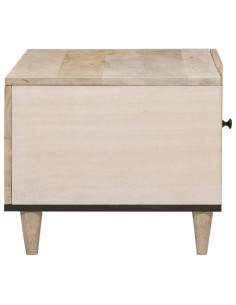 Tavolino da salotto con lo scaffale Beige 80 x 50 x 40 cm