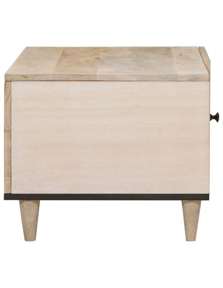 Tavolino da salotto con lo scaffale Beige 80 x 50 x 40 cm