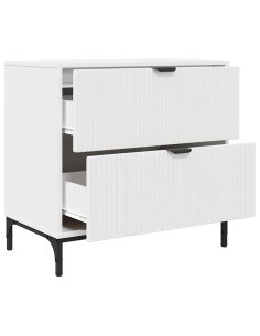Comodino Bianco 63.5 x 36 x 61 cm Legno multistrato