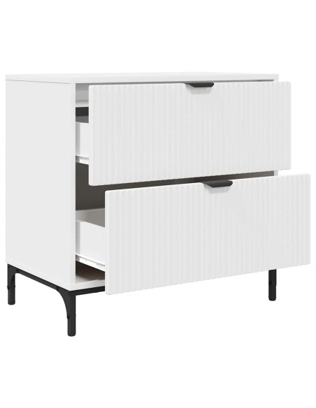 Comodino Bianco 63.5 x 36 x 61 cm Legno multistrato