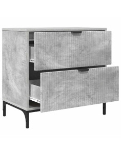 Comodino Grigio cemento 63.5 x 36 x 61 cm Legno multistrato