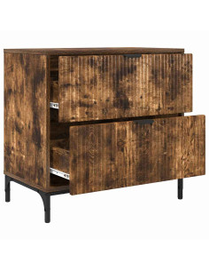 Comodino Rovere fumo 63.5 x 36 x 61 cm Legno multistrato