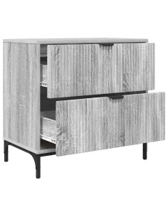 Comodino Grigio sonoma 63.5 x 36 x 61 cm Legno multistrato