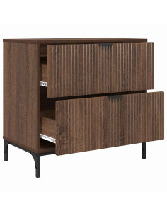 Comodino Rovere marrone 63.5 x 36 x 61 cm Legno multistrato