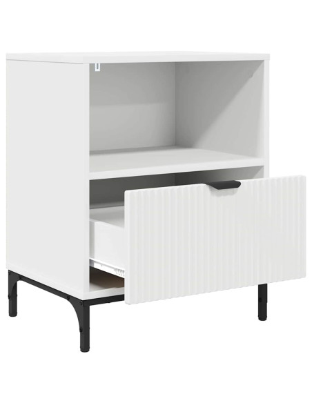 Comodino con cassetto Bianco 49 x 36 x 61 cm Legno multistrato