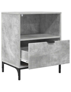 Comodino Grigio cemento 49 x 36 x 61 cm Legno multistrato