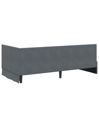 Struttura Letto Angolare con Materasso 2 pcs Grigio Velluto