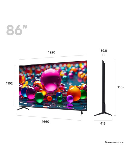 LG 86UA75006LA TV 2,18 m (86") 4K Ultra HD Smart TV Wi-Fi Nero