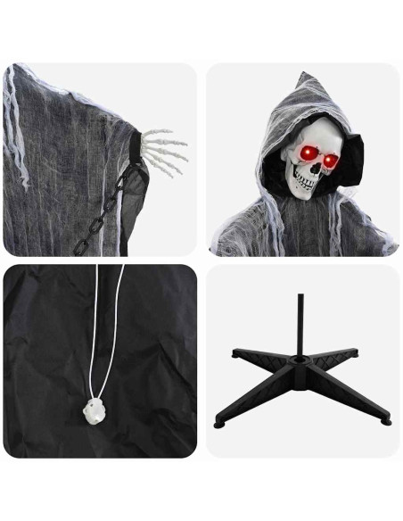 Halloween Grim Reaper Nero 60 x 60 x 155 cm Poliestere