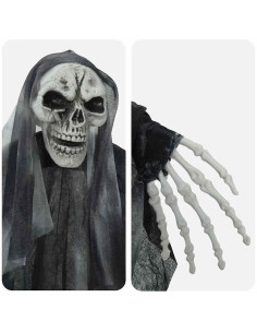 Fantasma appeso di Halloween 3 pcs Nero 66 x 110 cm Poliestere 2