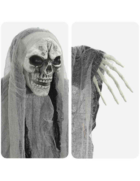 Fantasma appeso di Halloween 3 pcs Nero 66 x 110 cm Poliestere