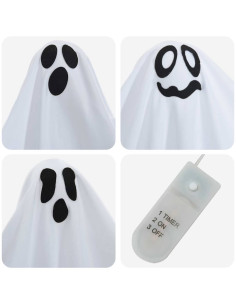 Fantasma appeso di Halloween 3 pcs Bianco 52 x 62 cm Poliestere 2