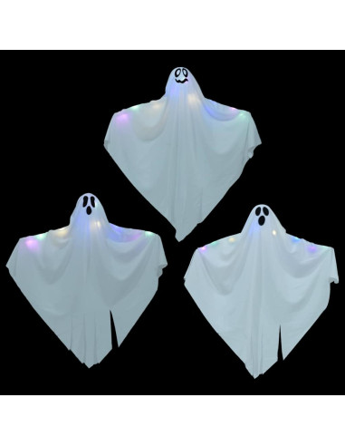 Fantasma appeso di Halloween 3 pcs Bianco 52 x 62 cm Poliestere