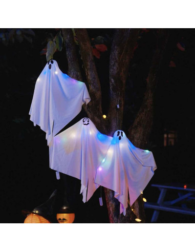 Fantasma appeso di Halloween 3 pcs Bianco 52 x 62 cm Poliestere