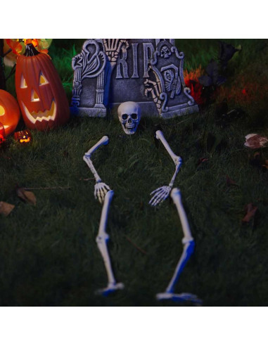 Scheletro di Halloween Bianco 20 x 10 x 9.5 cm Plastica
