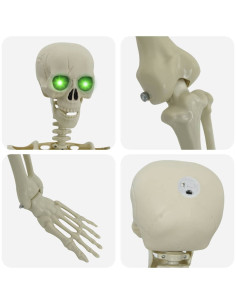 Scheletro di Halloween Regolabile Bianco 155 x 38.5 cm Plastica 2