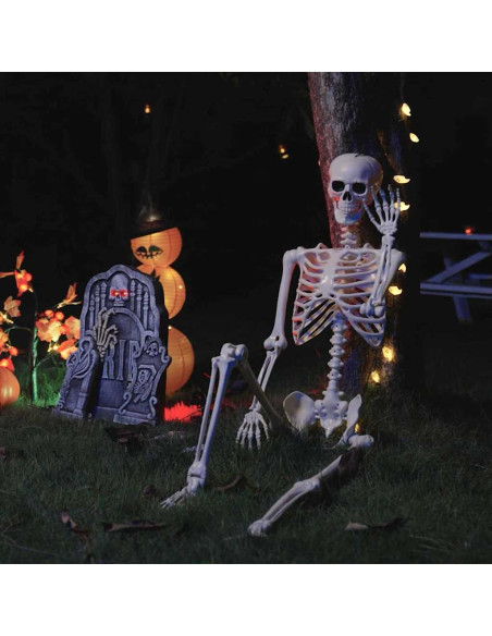 Scheletro di Halloween Regolabile 2 pcs Bianco 85 cm PVC