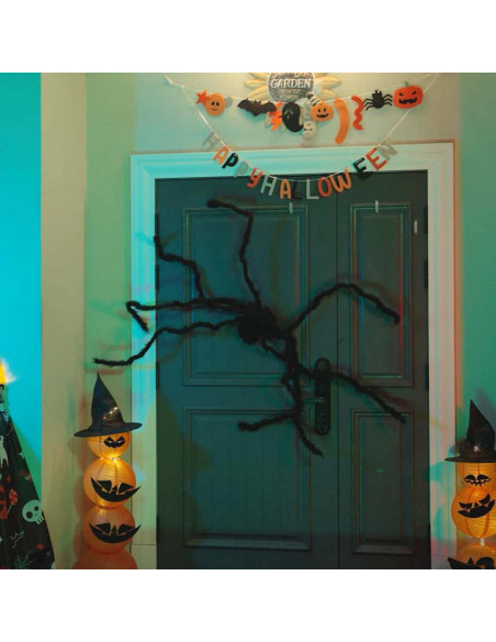Decorazione Ragno di Halloween Regolabile 3 pcs Nero 200 cm