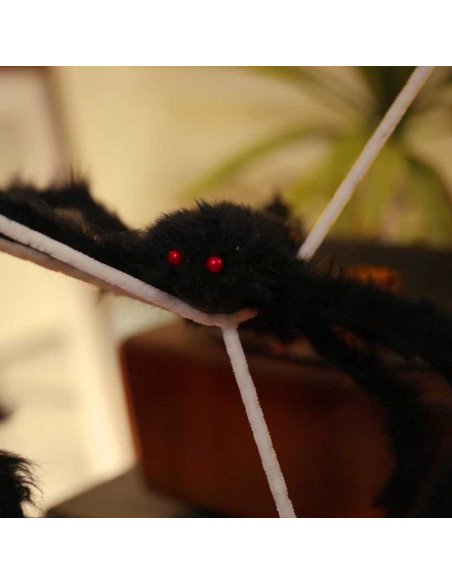 Ragno 2 pcs Nero e bianco 200 cm Poliestere