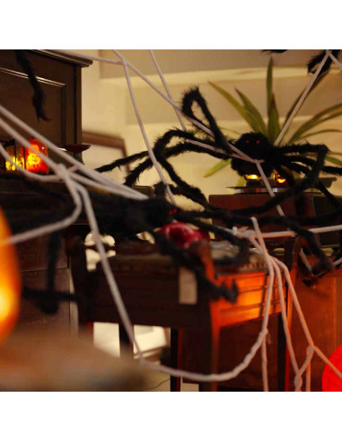 Ragno 4 pcs Nero e bianco 150 cm Poliestere