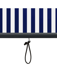 Tenda a Rullo Esterna Rigato Blu e bianco 180 x 250 cm Tessuto 2