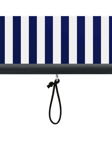 Tenda a Rullo Esterna Rigato Blu e bianco 180 x 250 cm Tessuto