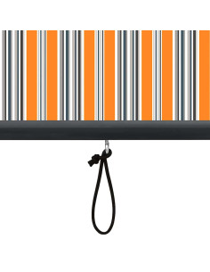 Tenda a Rullo Esterna Rigato Giallo e blu 180 x 250 cm Tessuto 2