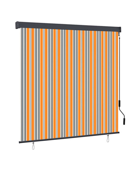 Tenda a Rullo Esterna Rigato Giallo e blu 180 x 250 cm Tessuto