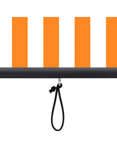 Tenda a Rullo Esterna Arancione e bianco 180 x 250 cm Tessuto 2