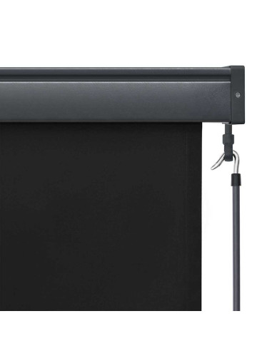 Tenda a Rullo Esterna Rigato Antracite 180 x 250 cm Tessuto