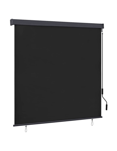 Tenda a Rullo Esterna Rigato Antracite 180 x 250 cm Tessuto