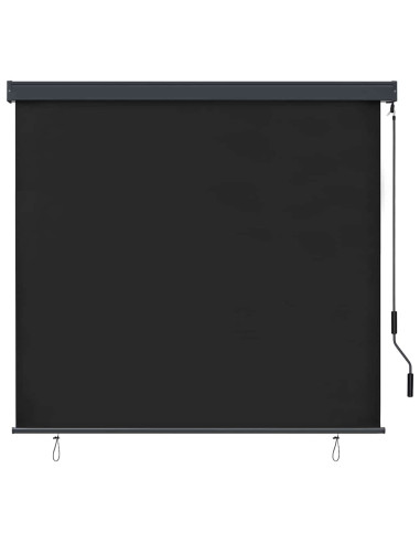 Tenda a Rullo Esterna Rigato Antracite 180 x 250 cm Tessuto