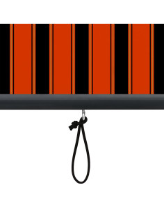 Tenda a Rullo Esterna Arancione e bianco 180 x 250 cm Tessuto 2