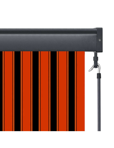 Tenda a Rullo Esterna Arancione e bianco 180 x 250 cm Tessuto