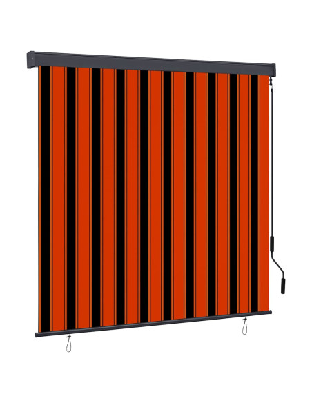 Tenda a Rullo Esterna Arancione e bianco 180 x 250 cm Tessuto