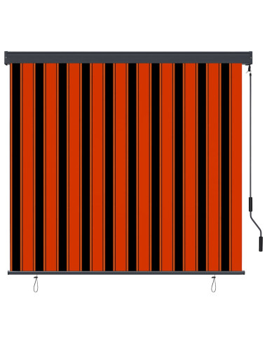 Tenda a Rullo Esterna Arancione e bianco 180 x 250 cm Tessuto