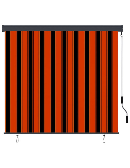 Tenda a Rullo Esterna Arancione e bianco 180 x 250 cm Tessuto