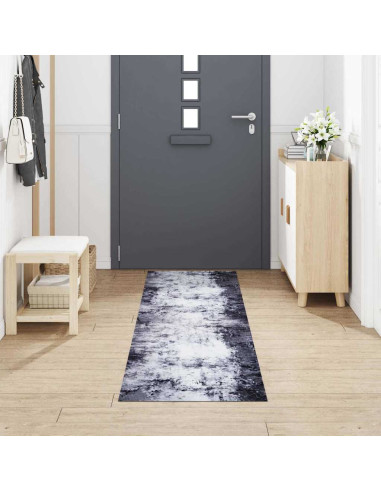 Tappetino da Cucina Grigio 300 x 60 cm Velluto