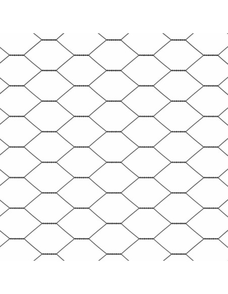 Recinzione con pali. Grigio 0.8 x 10 m Acciaio