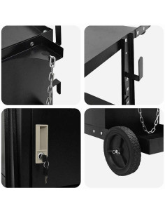 Carrello per saldatura Nero 90 x 46 x 96 cm Acciaio 2
