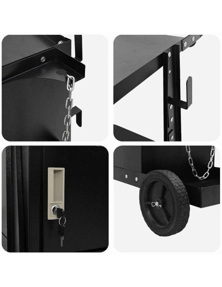 Carrello per saldatura Nero 90 x 46 x 96 cm Acciaio
