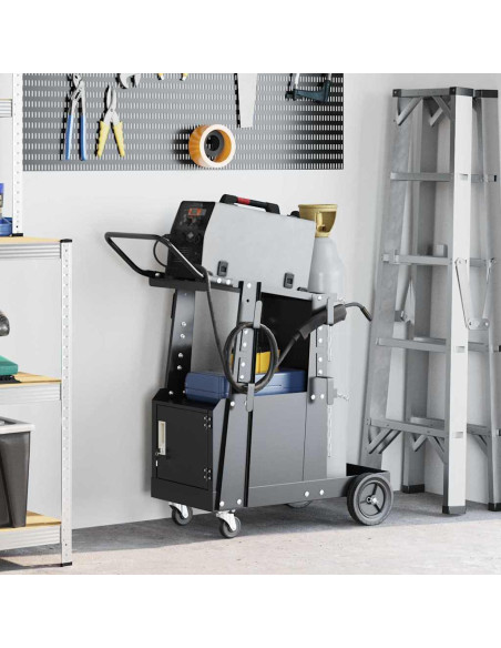 Carrello per saldatura Nero 90 x 46 x 96 cm Acciaio
