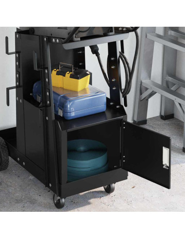 Carrello per saldatura Nero 90 x 46 x 96 cm Acciaio