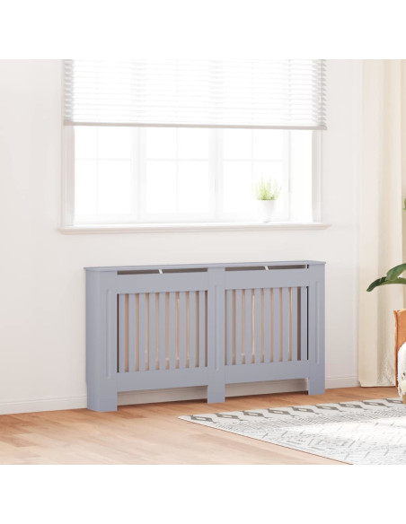 Copertura Radiatore 2 pcs Grigio 112x19x81.5cm